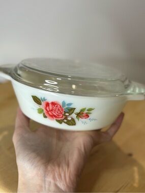 Vintage JAJ 505 Pyrex Cottage Rose casserole dish 1 pint